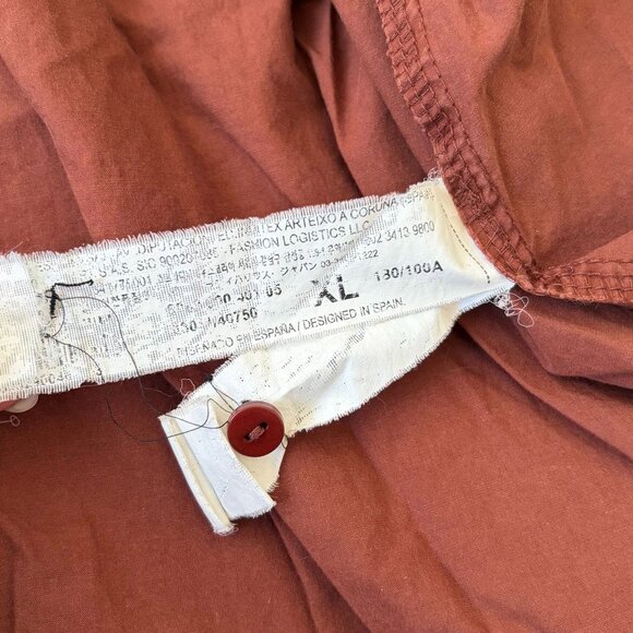 Stradivarius Oversized Poplin Shirt β Chocolate Brown β Size US XL - Picture 3 of 3